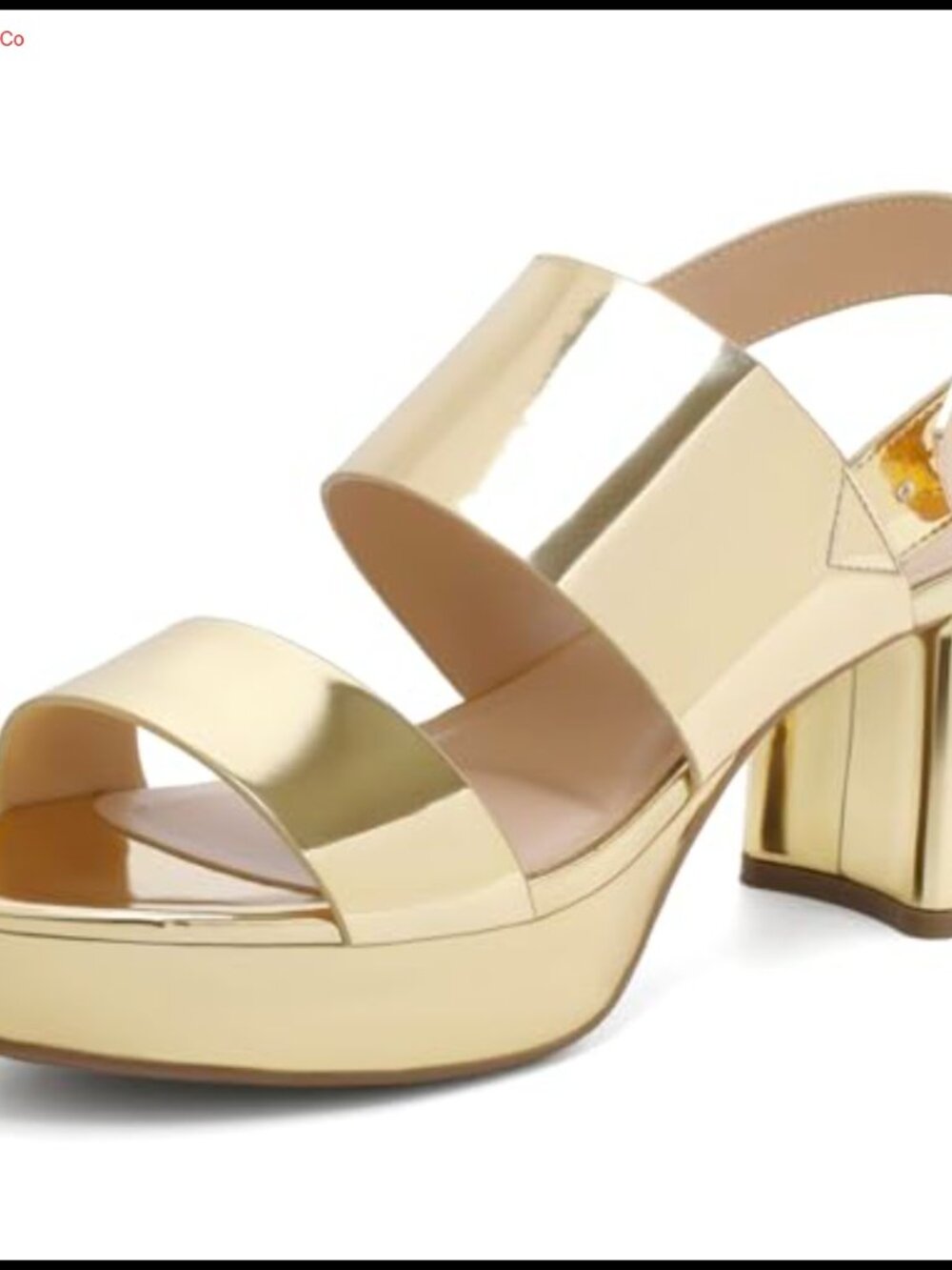Block Heel Sandals Open Toe Ankle Strap Faux Leather Party Dress